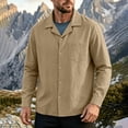 thumbnail image 5 of Vetsdori Mens Shirts Pocket Winter Linen Work Button Up Casual Stylish Collar T-Shirts for Men Plain, 5 of 9