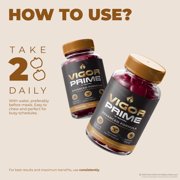 (3 Pack) Vigor Prime – Gummies with a Natural Daily Blend for Energy & Wellness | Great-Tasting, Easy-to-Chew Gummies (180 Gummies)