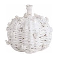 thumbnail image 2 of White Hand Woven Pumpkin Decor, Handmade Fall Pumpkin Figurine, Halloween Thanksgiving Tabletop Ornament, Rustic Fabric Pumpkin Decoration for Shelf Mantel Home Party Autumn Decor Gift, 2 of 6