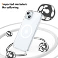 thumbnail image 4 of Magnetic Hybrid Clear Case for iPhone 15 - [Compatible with MagSafe] [Not Yellowing] Hard Transparent Back Phone Case Cover,Scratch-Resistant Back,Drop Proof,Shockproof Phone Case,Silver, 4 of 9