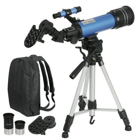 Zeny Telescope for Kids and Adults 70mm Portable Travel Telescope Astronomy Refractor Telescopes with Universal Wheel Tripod Observing Moon and Scenery (Rucksack&Mobile Stands (Best Telescope For Viewing The Moon)
