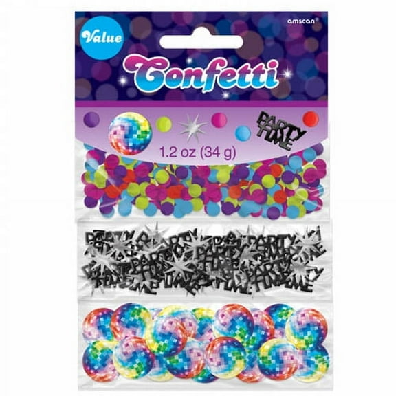 Disco 'Party Time' Confetti Value Pack (3 types)
