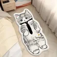 thumbnail image 1 of Cartoon Bedside Rug Cat Floor Mat Fluffy Cat Mats Irregular Carpet for Living Room Shaggy Area Rugs Thicken Doormat Cute Decor, 1 of 7