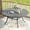 Gray, variant on Vicllax Outdoor Patio Dining Table, 41" Round Outdoor Metal Table with Umbrella Hole, Black