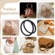 thumbnail image 5 of 4 asas redondas negras de plástico para bolsos, repuestos decorativos para bolsos pequeños., 5 of 9
