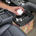 thumbnail image 4 of Xixirimido Car Trash Can for Back Seat 70s 80s Groovy Hippie Daisy Flower Print Car Accessories for Women Leakproof Auto Garbage Cans Hanging Trash Bin for Car Water-Resistant, 4 of 8