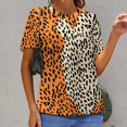 thumbnail image 6 of Leopard Print Pattern T Shirts Basic T-Shirt Short Sleeve Ladies Tee Shirt Summer Graphic Clothing, 6 of 6