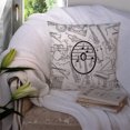 thumbnail image 3 of Carolines Treasures CJ2007-OPW1414 Letter O Musical Note Letters Canvas Fabric Decorative Pillow, 3 of 4