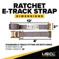 thumbnail image 2 of Correas De Trinquete E-Track Us Cargo Control (Paquete De 10) Correas E-Track Grises Resistentes De 2 Pulgadas X 16 Pies Con Extremo Fijo De 4 Pies Y Accesorios E De Resorte 1,467 Libras. Correas De T, 2 of 5