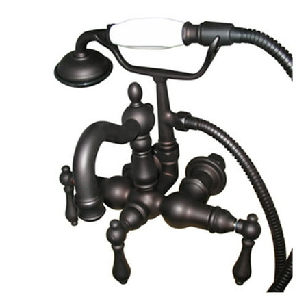 UPC 663370046872 product image for Kingston Brass CC1007T5 3-3/8 Wall Mount Clawfoot Tub Filler with Hand Shower | upcitemdb.com