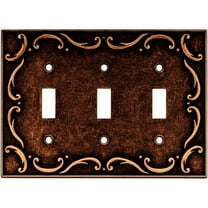 Brainerd French Lace Triple Switch Wall Plate, Available in Multiple Colors