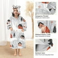 thumbnail image 3 of FORMRS Wearable Blanket Hoodie with Sleeves for Kids Cozy Flannel Sweatshirt, Cartoon Red Houses, 3 of 7