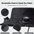 thumbnail image 5 of WKSCLPAI Wide Brim Solar Fan Hat - Clearance Sale! Fishing Hat with 2 Built-in Solar Fans, 3-Speed Adjustable & USB Rechargeable, Dual Power Mode Sun Hat for Men Women Outdoor, 5 of 8