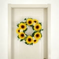 thumbnail image 5 of Mainstays 17'' Diameter Indoor Artificial Sunflower Dahlia Wreath, Yellow Color, 5 of 5