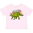 thumbnail image 3 of Inktastic Easter Bunny Stegosaurus with Eggs and Pink Ears Boys or Girls Toddler T-Shirt, 3 of 5