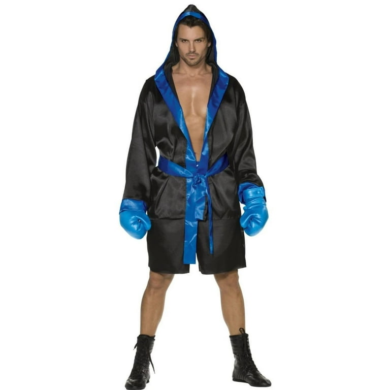 Boxer Costume Adult Black Blue Boxer Costume Adult Black Blue