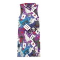 thumbnail image 3 of Alice Wonderland Cards Spring Summer Dresses for Women Fashion T-shirt Dress Casual Sleeveless Loose Sundress with Pockets, 3 of 5