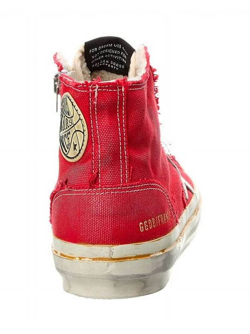 Golden Goose Francy Canvas High-Top Sneaker, 36, Red