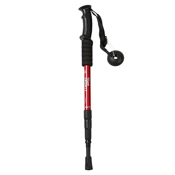 EGNMCR Four-section Straight Shank Trekking Pole High-strength Cane Crutches Outdoor trekking poles