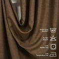 thumbnail image 3 of 3S Brother's Home Decorative Mink Curtains 100" Wide Extra Long Luxury Colors Linen Look Custom Made 5-25 Feet Made in Turkey Hang Back Tab & Rod Pocket Single Panel Home Décor (100"Wx252"L), 3 of 6