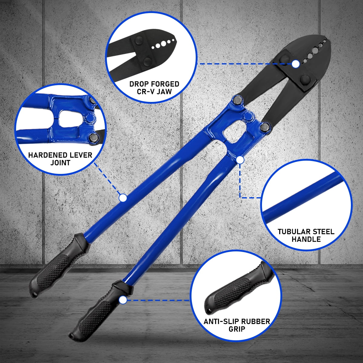 24" Wire Rope Crimping Tool, 5-Cavity Hand Swager Crimper 1/16" 3/32" 1/8" 5/32" 3/16", Heavy Duty Swaging Tool for Copper Aluminum Oval & Stop Sleeves