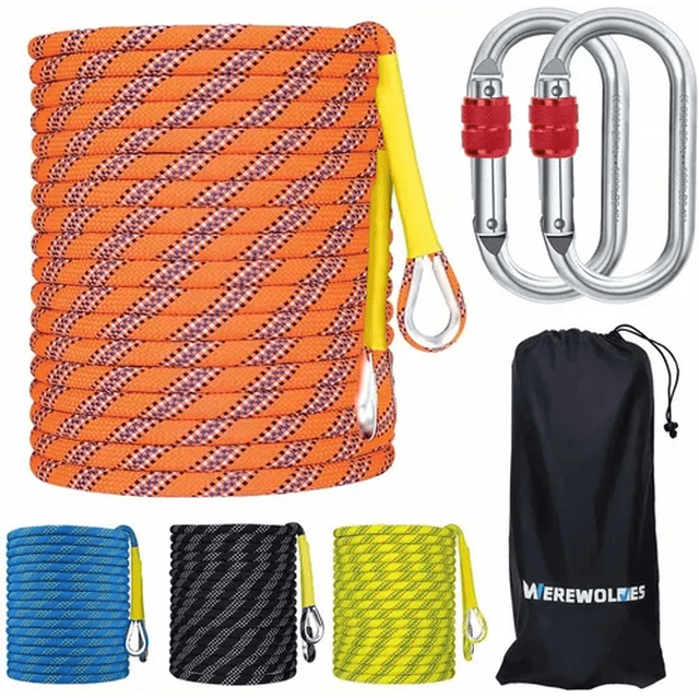 Cuerda Alpinismo Escalada Rescate 20m Naranja Malubero Malu1728