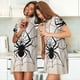 thumbnail image 4 of Balery Spiders On The Web 1 Camisón de manga corta con cuello redondo para mujer, cómodo y elegante., 4 of 6