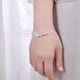 thumbnail image 5 of Nudo geométrico mujeres pulsera lindo diseño ajustable pulseras de plata para las mujeres niñas, 5 of 7