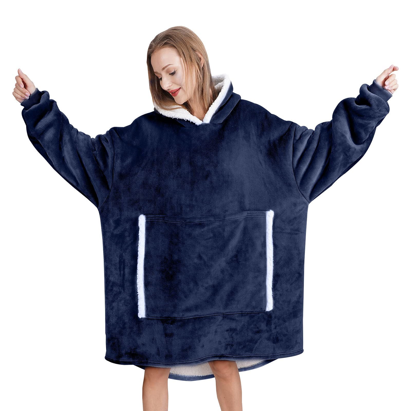 JiAmy Wearable Blanket Hoodie Sweatshirt for Women and Men,Cozy Warm ...