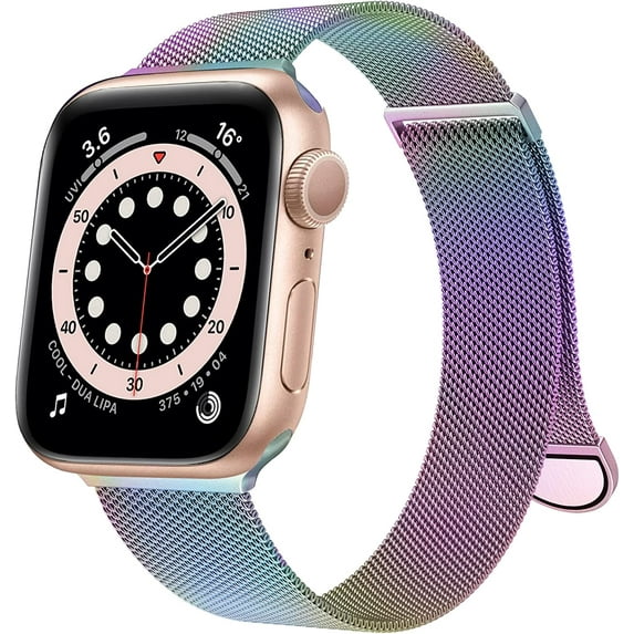 Magnetic milanese Strap for Apple Watch Bands 45mm 49mm 44mm 42mm 38mm 40mm 41mm Women and Men, Stainless Steel Wrostbands Mesh Loop Clasp Replacement for iWatch Series SE Ultra 8 7 6 5 4 3 2 1 Band