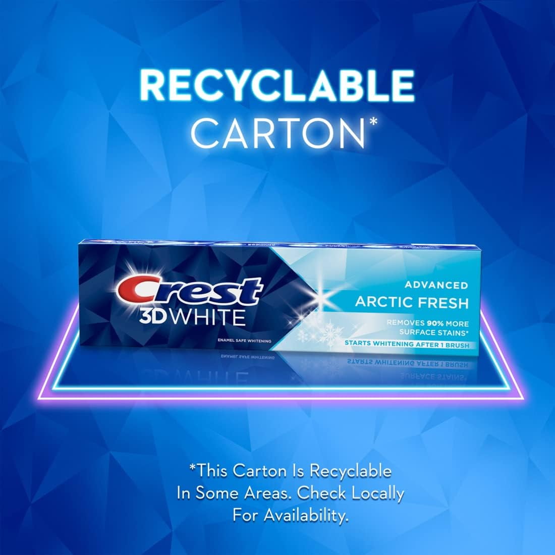 (2 pack) Crest 3D White Advanced Whitening Toothpaste, Arctic Fresh, 2.7 oz Value 2 Pack