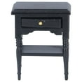 thumbnail image 1 of Miniature Bedside Table Model, Small Dollhouse Miniature Wood Bedside Table Simulation Exquisite Black  For Gifts, 1 of 8