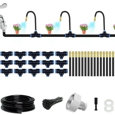 HXXF Irrigation System Kit, 360° Bendable Drip Irrigation System with 49FT/15M Drip Irrigation Hose, DIY Automatic Watering System, Drip Irrigation Kits for Garden, Greenhouse, Lawn, Plants
