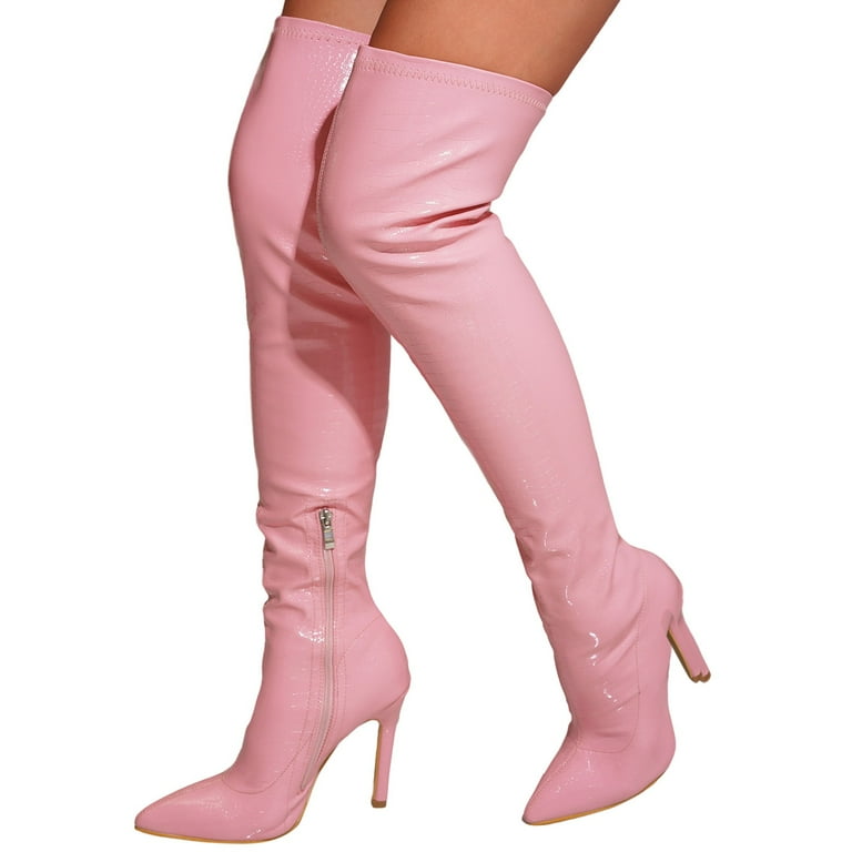 eileial Womens Shoes Women's Over The Knee Thigh High Heel