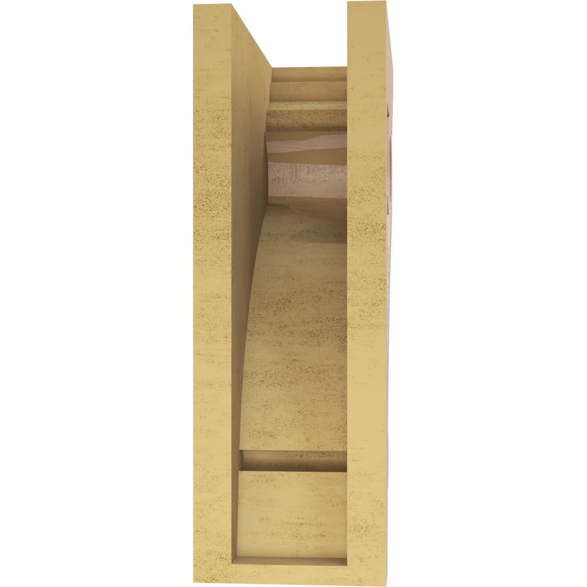 5"W x 10"D x 15"H Classic Mayflower Rough Cedar Woodgrain TimberThane Corbel, Primed Tan