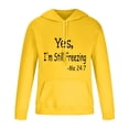 thumbnail image 3 of Yes,I'm Still Freezing Mens Hooded Tops Funky Long Sleeve Hoodie Fashion Baggy Casual Sweatshirts Outdoor Streetwear, 3 of 4