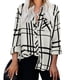 thumbnail image 1 of Puntoco Blusa con estampado de cuadros de manga larga con botones sueltos para mujer Puntoco Puntoco-4628, 1 of 6
