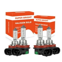 IHNZCB 2x H11 Halogen 55W 12V Low-Beam Headlight Bulb White 3400K