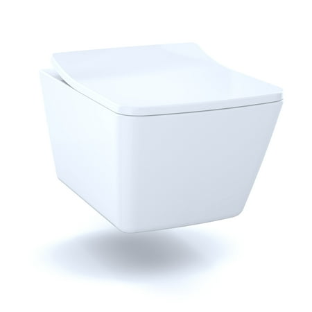 TOTO® SP Wall-Hung Contemporary Square-Shape Dual Flush 1.28 and 0.9 GPF Toilet with CEFIONTECT®-