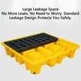 thumbnail image 5 of GXCZ Modular Spill Platform With Drain, Anti Slip Detachable Leakproof Oil Barrel Tray, Plastic Containment Pallet For Factory Garage Stack Paint Bucket ( Color : Yellow , Size : 49.5x36x10.5cm/19.48x14.17, 5 of 8