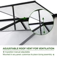 thumbnail image 6 of VEIKOUS 6' x 10' Walk-in Polycarbonate Greenhouse for Outdoor with Aluminum Frame, Lockable Door and Window , Gray, 6 of 8