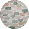 thumbnail image 2 of Addison Rugs Mayfield Premium Machine Washable Transitional Geometric Salmon Round Rug, 8' x 8', 2 of 6