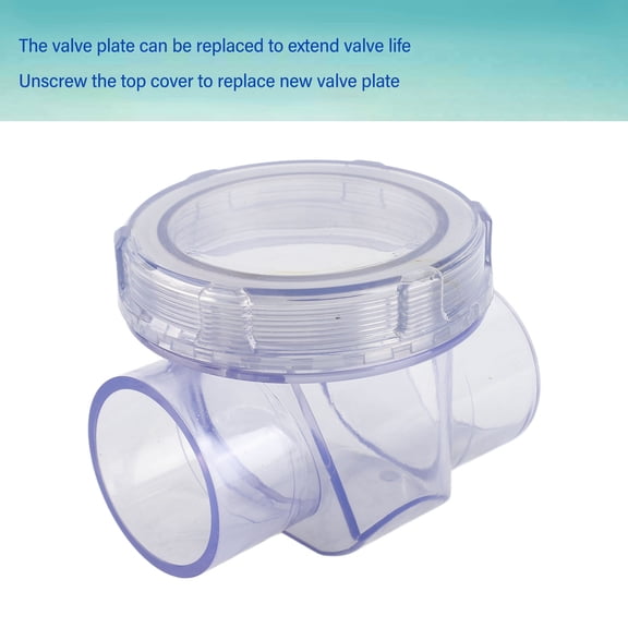 Inline Check Valve, Backwater Prevention, Robust PVC Construction, Leak,Proof <span Style="background:red"></span> Flow Control