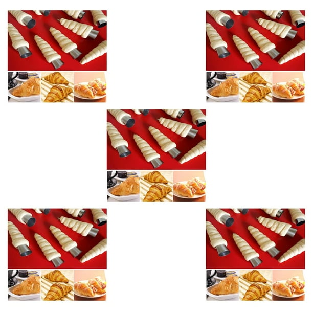 Molde de rollo de acero inoxidable Inteprter Pack de 12 para Croissants y pan
