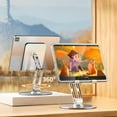 thumbnail image 3 of Adjustable Tablet Stand for Desk,for ipad Stand,for 4.7-12.9 Inch Devices,360° Rotating Aluminum Alloy,Silver Compatible with ipad Tablet Kindle TAB Surface Cell Phone Stand Holder for Desk, 3 of 4