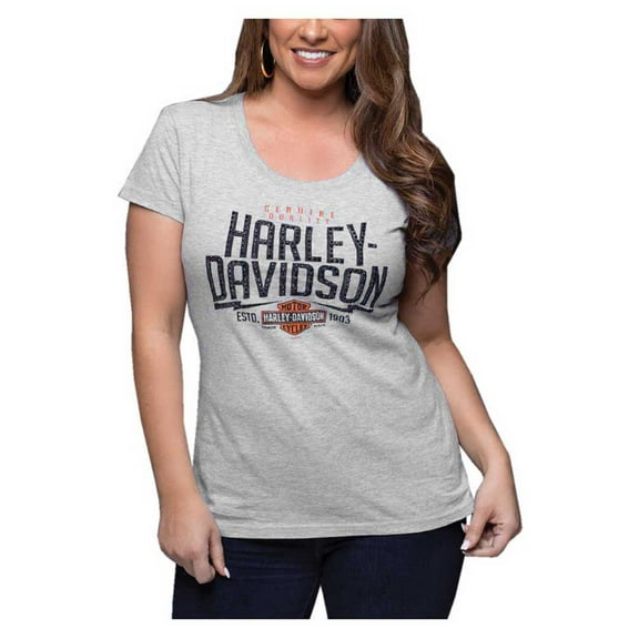 Harley-Davidson Women's Embellished Hall Round Neck Short Sleeve Tee (L), Harley Davidson
