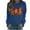 Blue, variant on Wancir Womens Thanksgiving Shirt Leopard Pumpkin Printed Cute Graphic Tee Thankful Grateful Blessed T-Shirts Fall Top