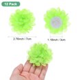 thumbnail image 3 of Uxcell 12-Pack Flores de Gasa 2.76 x 2.76 Pulgadas Flores de Tela de Malla para Decoración del Hogar y DIY Verde Fluorescente, 3 of 6
