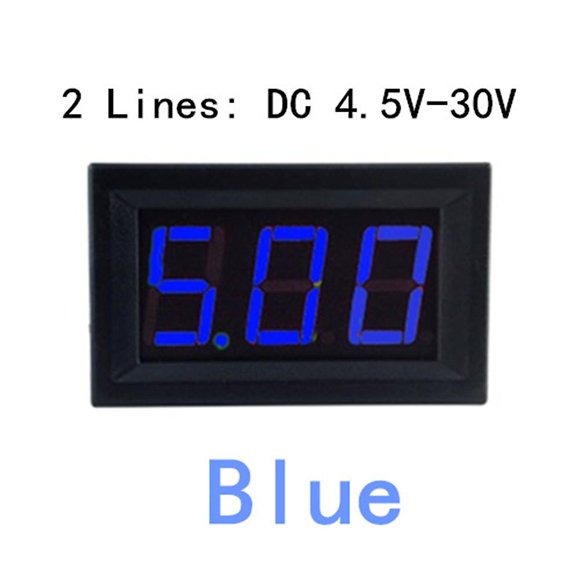 Mini Digital Voltmeter Dc 4.5v To 30v Voltage Panel Meter Red/blue/green/white For 6v 12v Electromobile Motorcycle Car