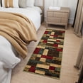 thumbnail image 4 of Ottomanson Boxes Bathroom Runner Rug 20" x 53" - Non Slip Low Pile Carpet, Multicolor, 4 of 13